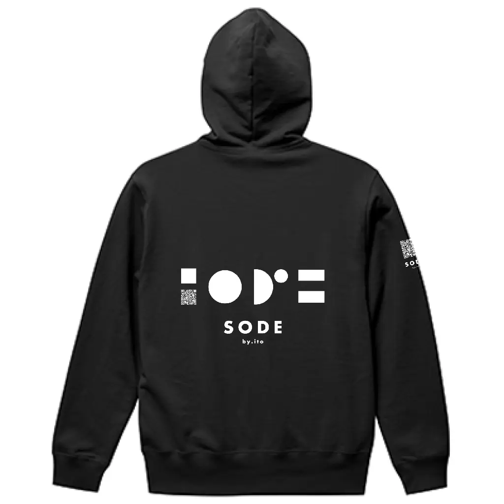 BLACK / ZIP HOODIE 背面