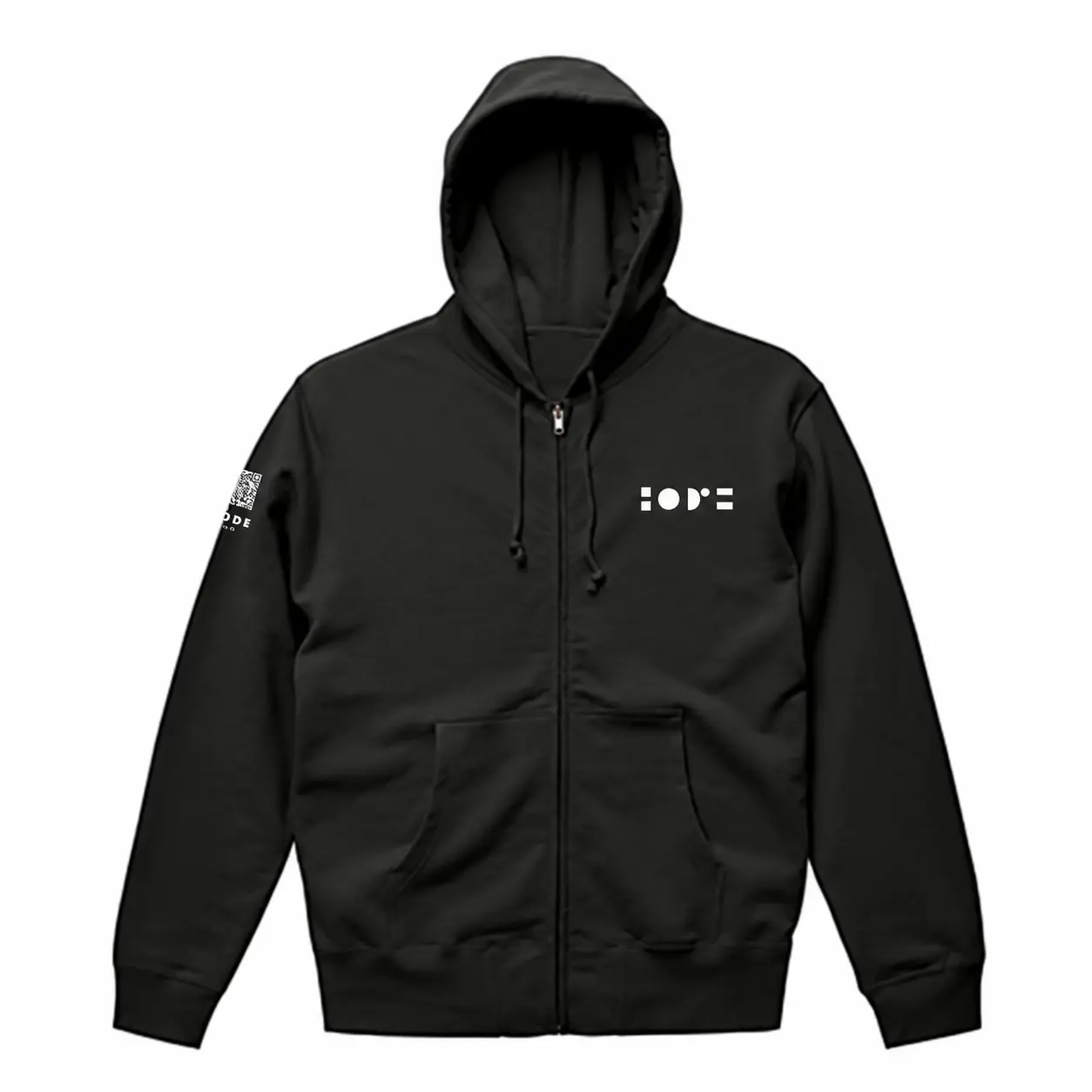 BLACK / ZIP HOODIE 正面